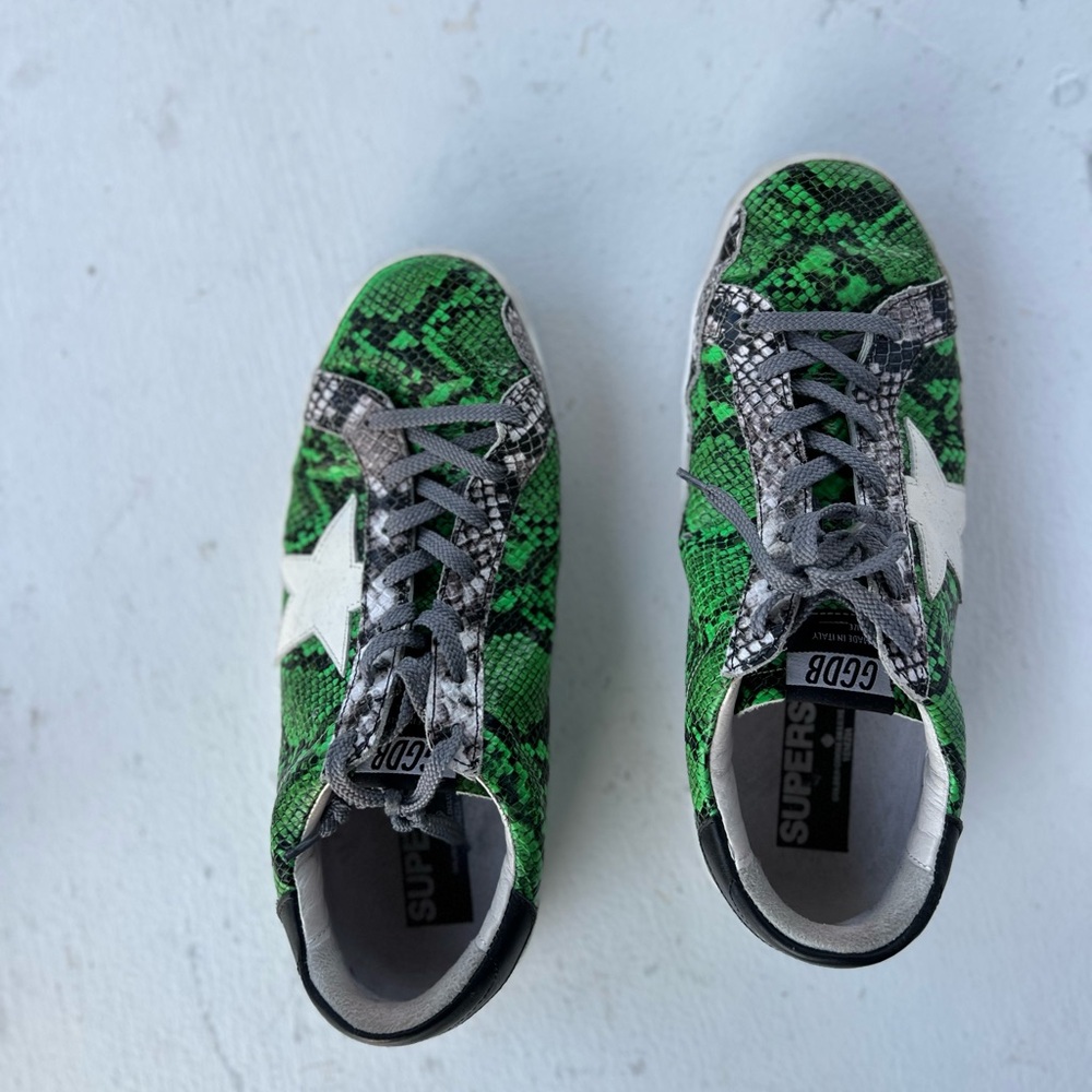 Golden Goose - SuperStar sneakers in two-tone snake-print leather - Picture 1 of 2